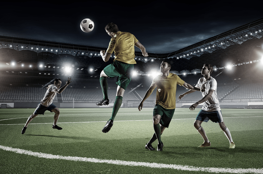 サッカーをする人たち